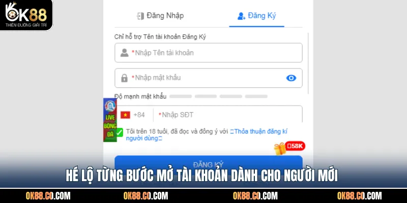 Hé lộ từng bước mở tài khoản dành cho người mới