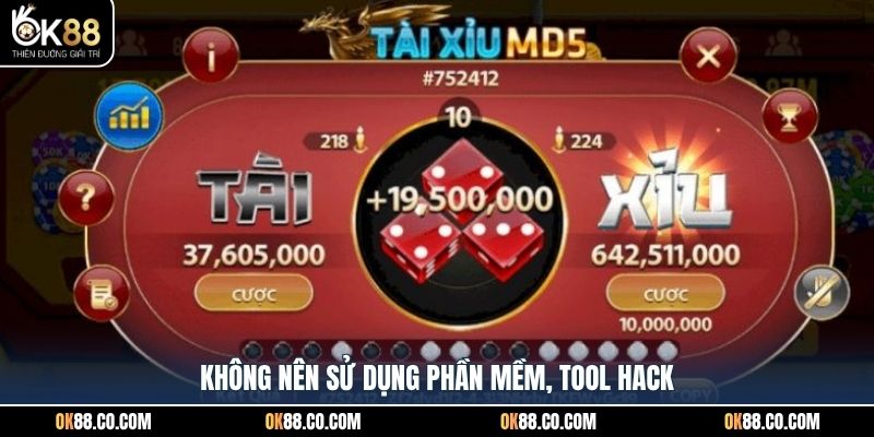 Không nên sử dụng phần mềm, tool hack